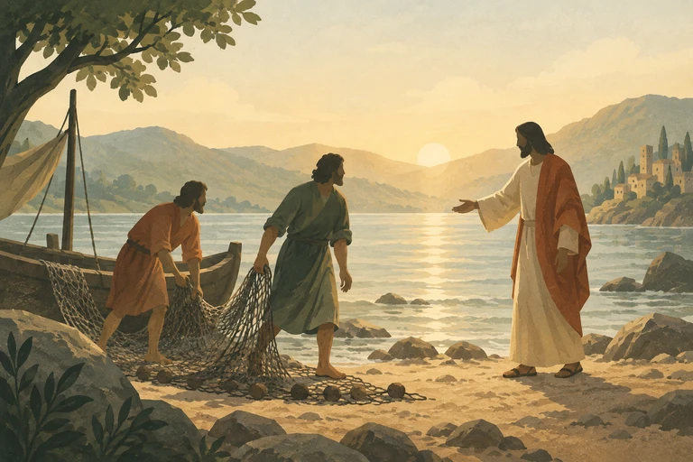 Jesus calls Peter and Andrew