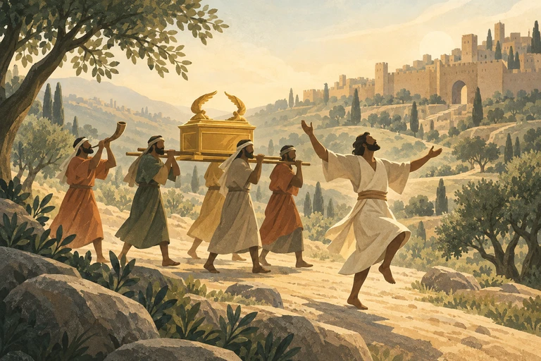 David dances before the Ark