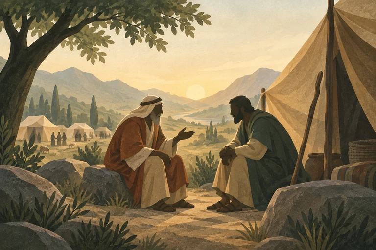 Jethro counsels Moses